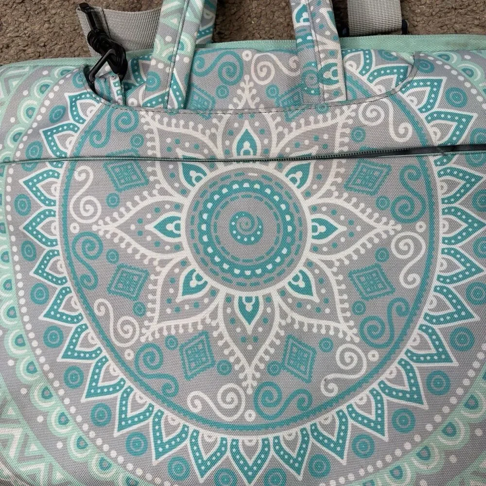MOSISO Canvas Mandala Laptop Shoulder Bag Carrying Case 13